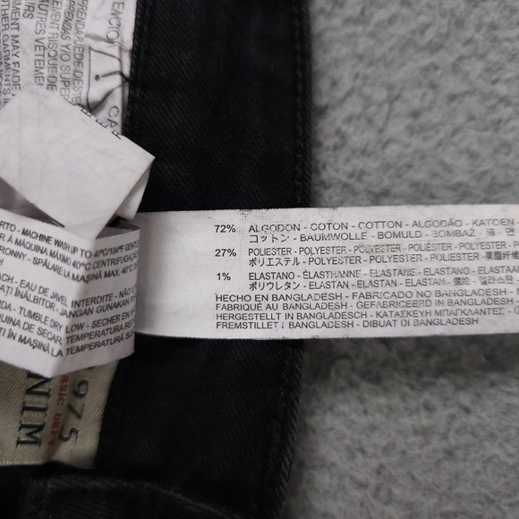 Zara Z1975 Jeans Womens 36 US 4 Black Flare Stretch Denim Dark Wash Boho 26x35 - Picture 4 of 12